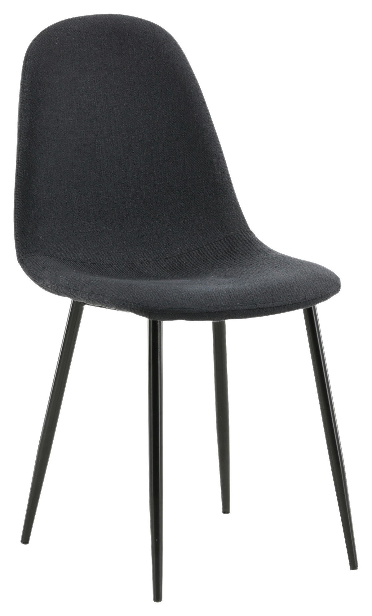 STOLSET 2 styck stål textilväv  - svart, Design, metall/textil (44/87/53cm) - Livetastic