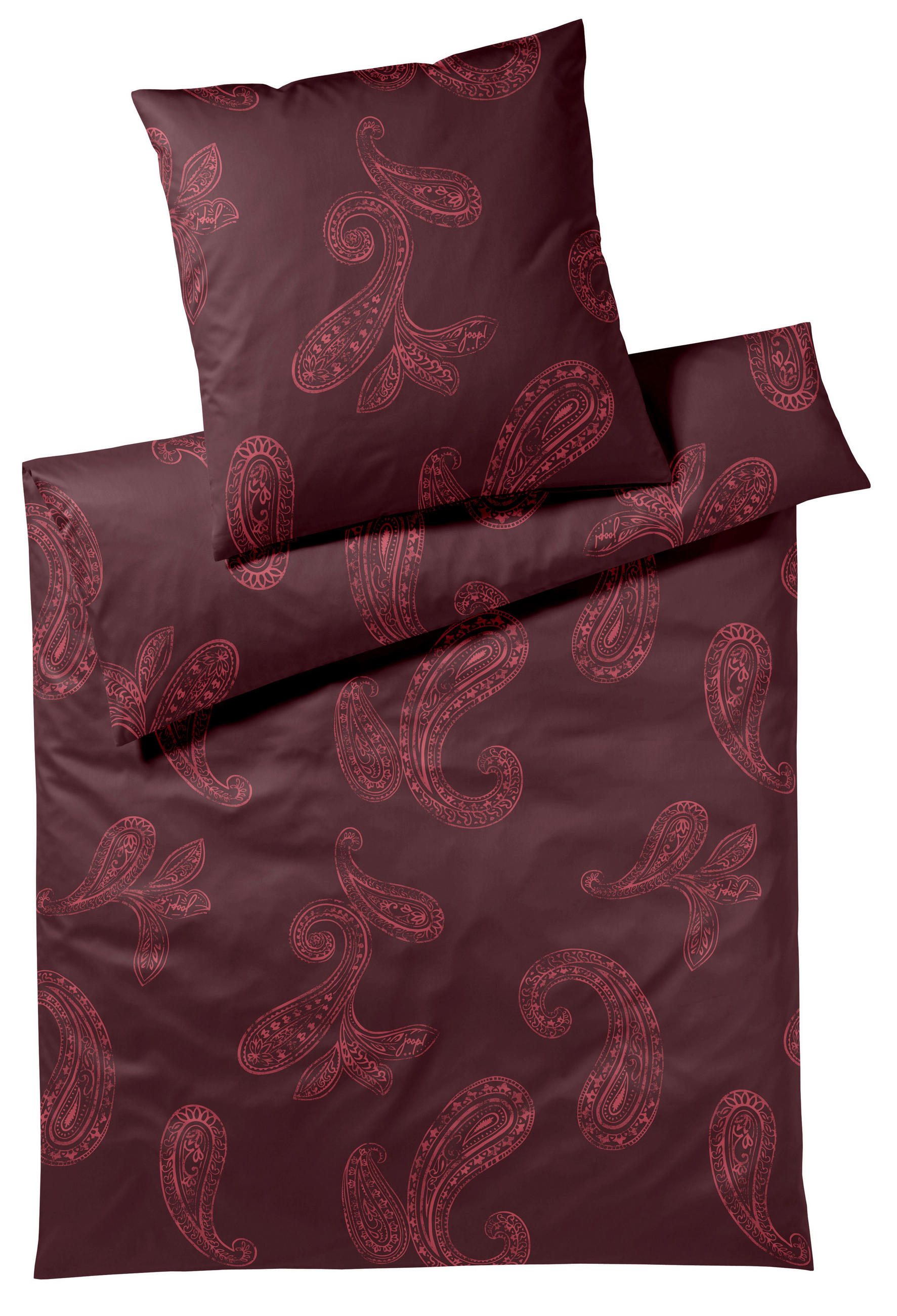BETTWÄSCHE Makosatin 140/200 cm  - Rot, Basics, Textil (140/200cm) - Joop!
