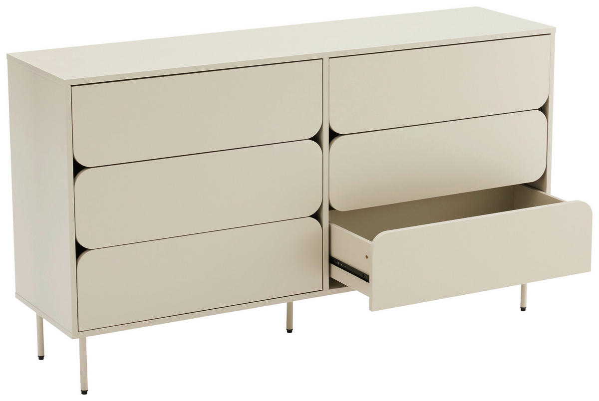 SIDEBOARD  in 150/85/40 cm  - Seidengrau, Design, Holzwerkstoff/Metall (150/85/40cm) - Xora