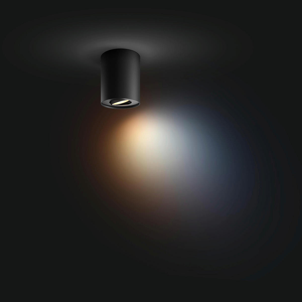 LED-STRAHLER Pillar 10,3/12/10,3 cm  - Schwarz, Design, Metall (10,3/12/10,3cm) - Philips HUE