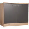 BÄNKSKÅP FÖR DISKHO 100/84,8/60 cm  i grå, ekfärgad  - silver/grå, Basics, metall/trämaterial (100/84,8/60cm) - Respekta
