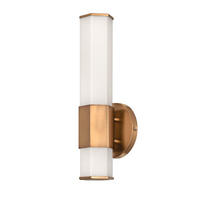 BADEZIMMER-WANDLEUCHTE - Messingfarben, Design, Glas/Metall (35,6/12,7/10.5cm) - Elstead Lighting