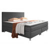 BOXSPRINGBETT 180/200 cm  in Anthrazit  - Anthrazit/Silberfarben, KONVENTIONELL, Textil/Metall (180/200cm) - MID.YOU