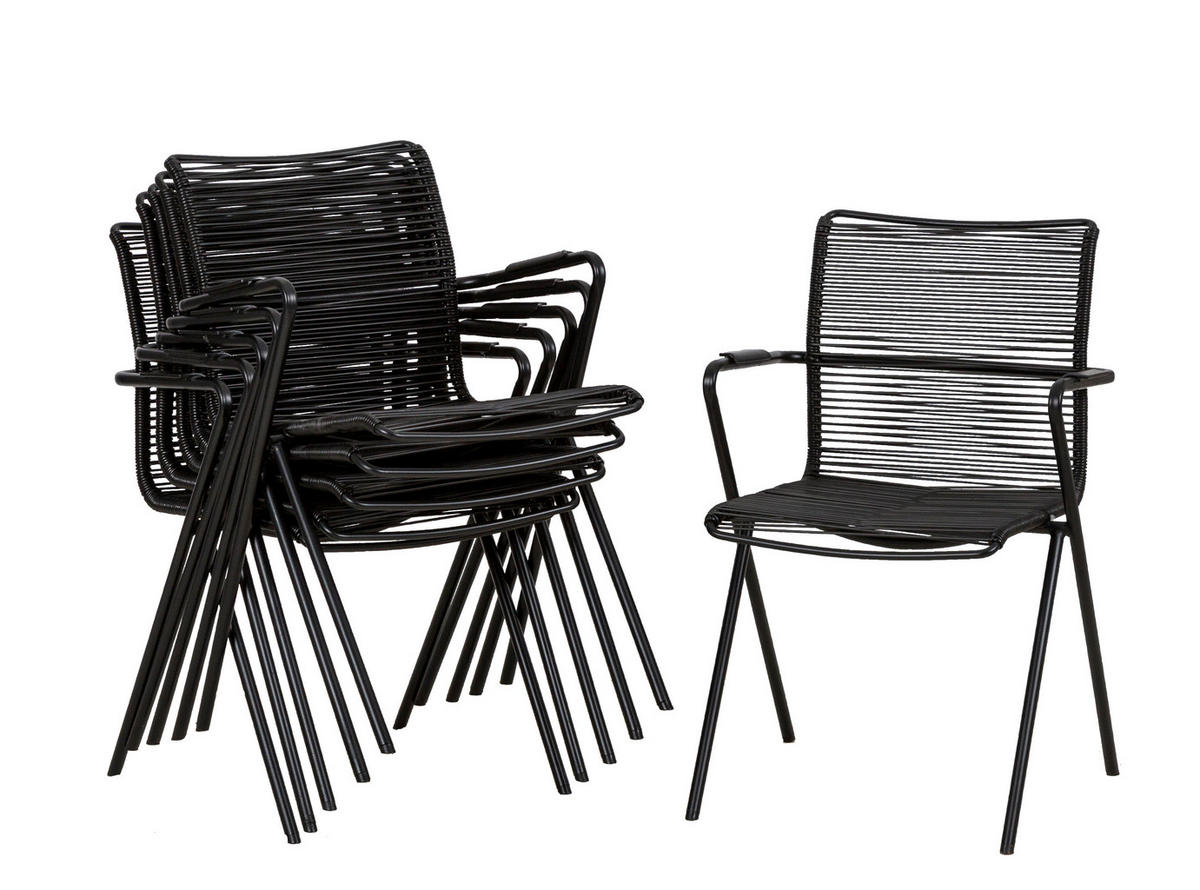 STAPELSESSEL Metall, Kunststoff Anthrazit, Schwarz  - Anthrazit/Schwarz, Basics, Kunststoff/Metall (55/57/83cm) - Acamp