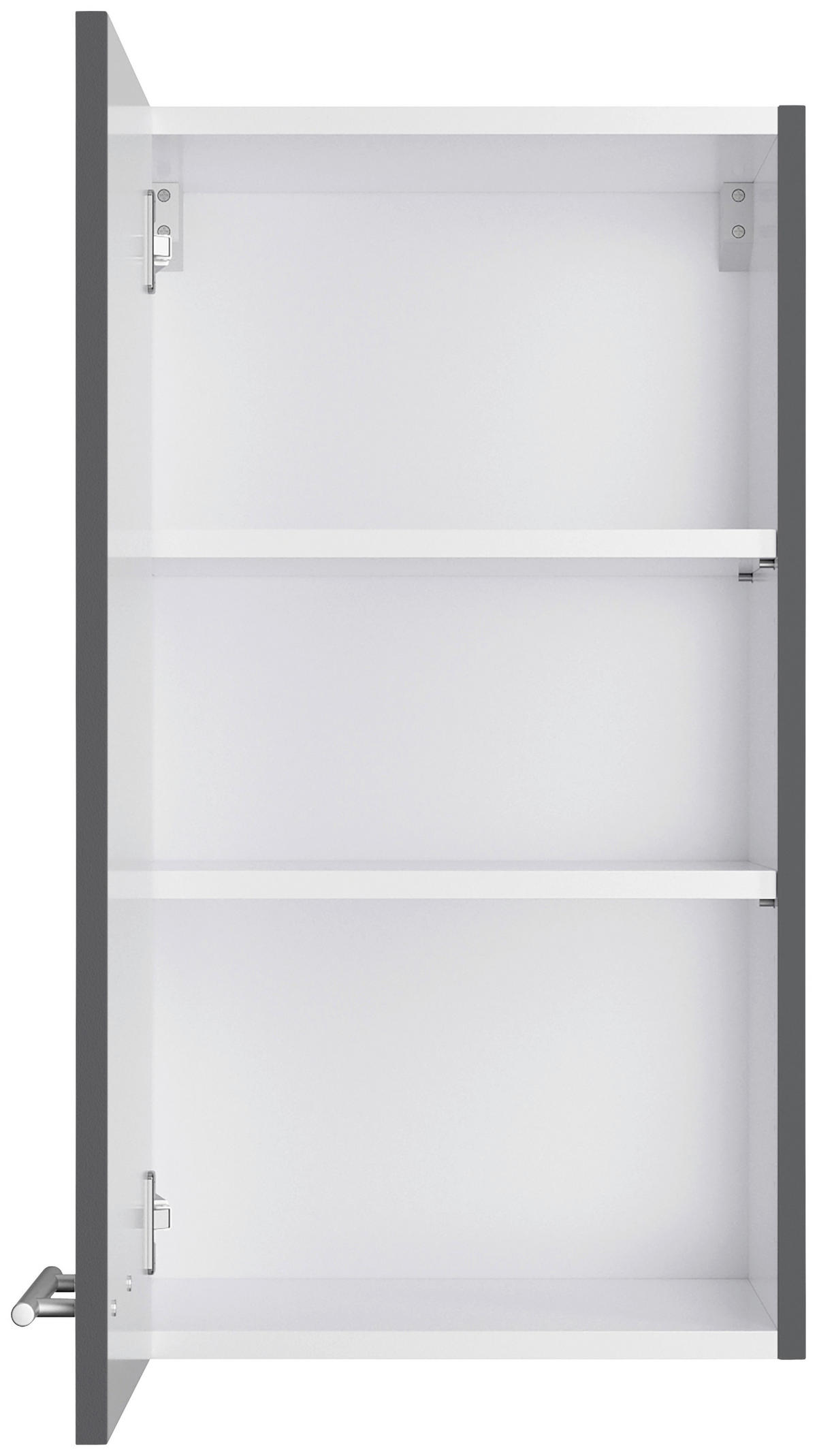 KÜCHENLEERBLOCK 210 cm   in Anthrazit  - Edelstahlfarben/Eichefarben, Basics, Holzwerkstoff/Metall (210cm) - Optifit