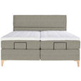 BOXSPRINGBETT 180/200 cm  in Greige  - Greige/Eichefarben, KONVENTIONELL, Holz/Textil (180/200cm) - Voleo