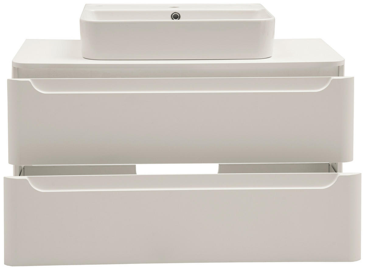 WASCHTISCHKOMBI 101 cm  - Weiß, KONVENTIONELL, Keramik/Holzwerkstoff (101cm) - Xora