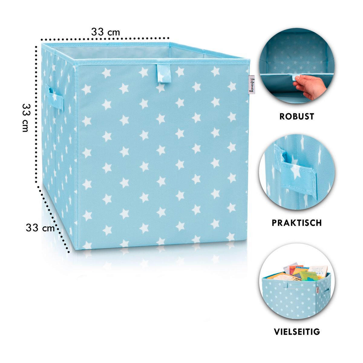 AUFBEWAHRUNGSBOX - Hellblau, Basics, Kunststoff (33/33/33cm) - Lifeney