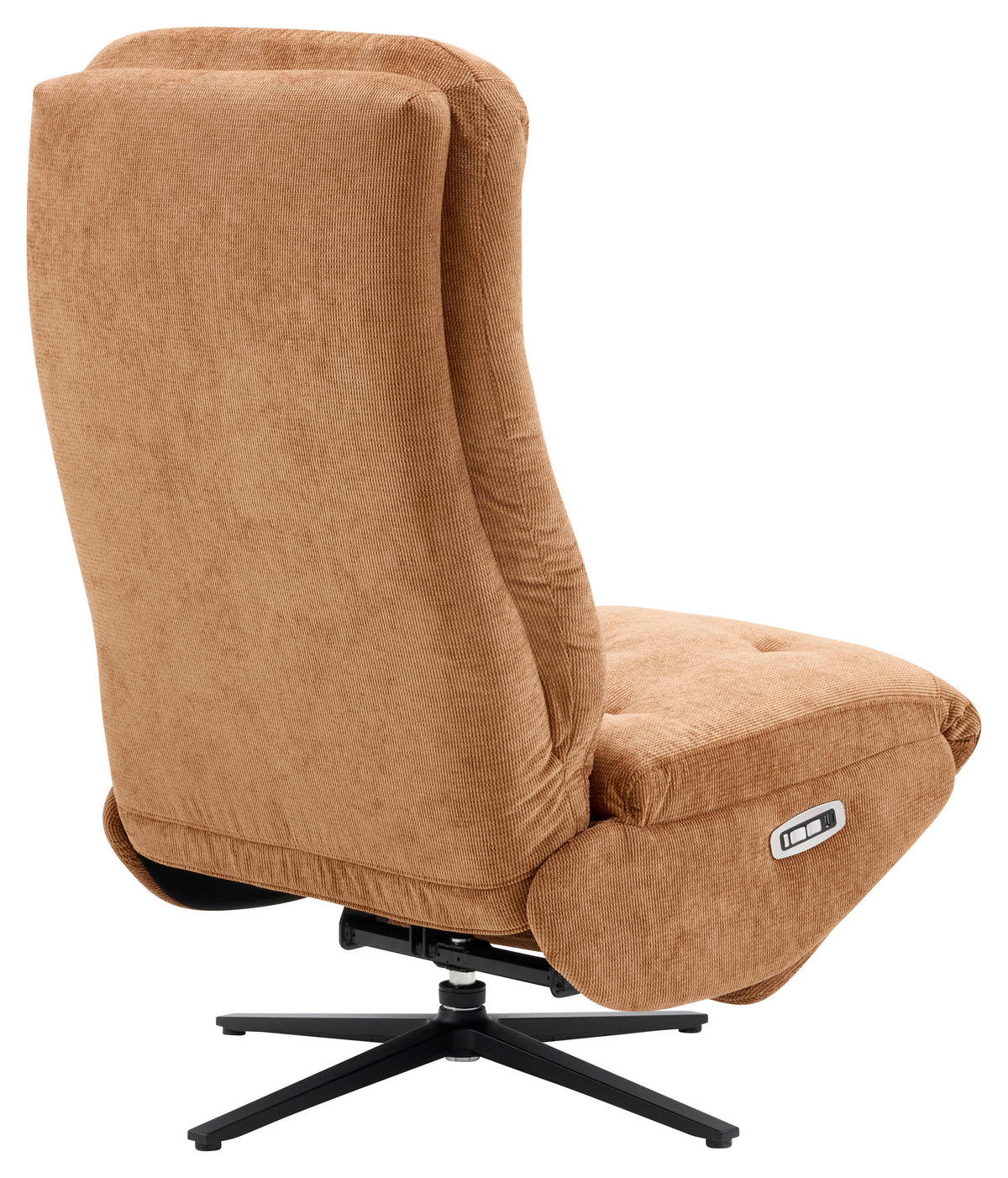 RELAXSESSEL NORA Webstoff    - Rostfarben/Schwarz, Design, Textil/Metall (68/113/84cm) - Livetastic
