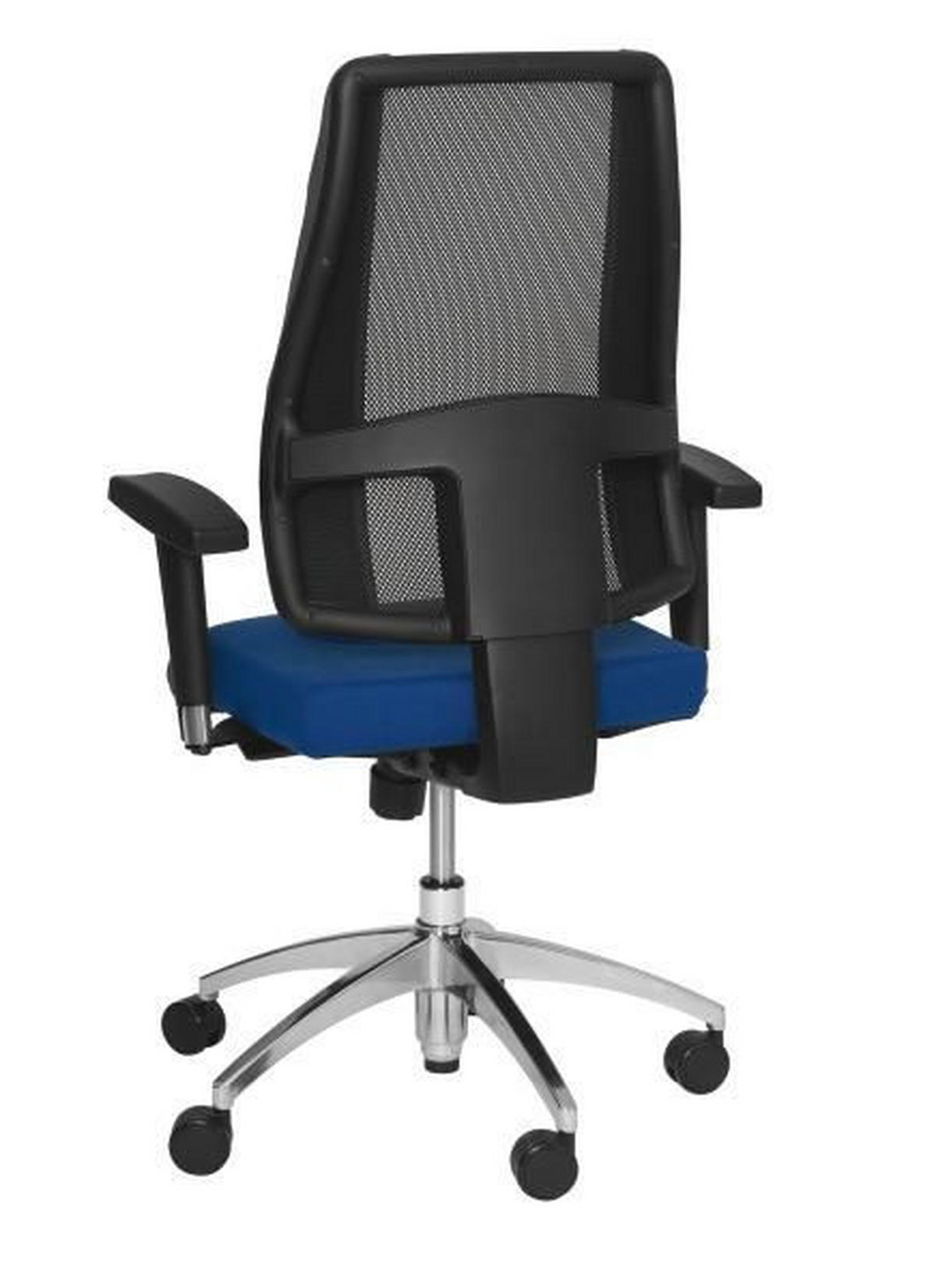 DREHSTUHL  in Webstoff, Netz Blau, Schwarz  - Blau/Schwarz, Basics, Kunststoff/Textil (50/83-95/46cm) - Topstar
