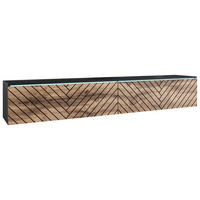 NÍZKA KOMODA, dub wotan, čierna, 180/30/33 cm - čierna/sivá, Basics, kompozitné drevo/plast (180/30/33cm) - P & B