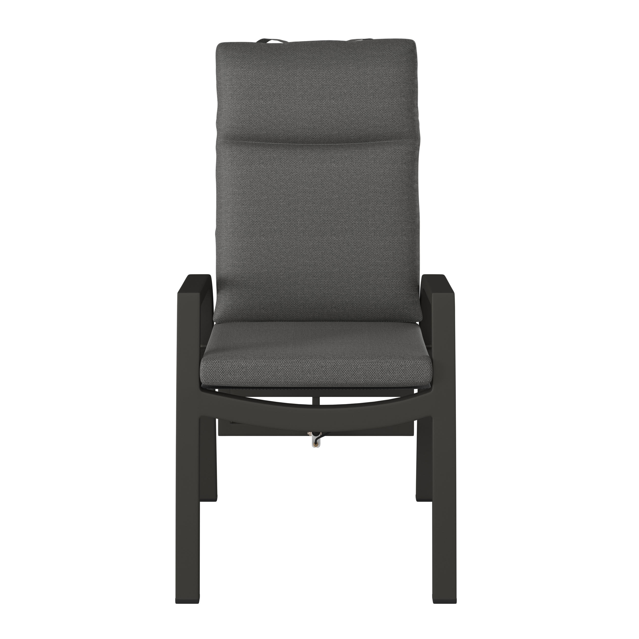 GARTENSESSEL - Dunkelgrau/Anthrazit, MODERN, Textil/Metall (59/110/67cm) - Amatio