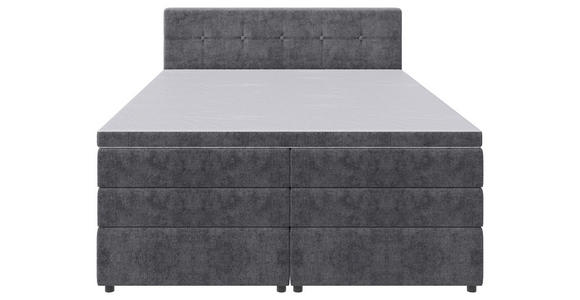 BOXSPRINGBETT 160/200 cm  in Grau  - Schwarz/Grau, KONVENTIONELL, Kunststoff/Textil (160/200cm) - Carryhome