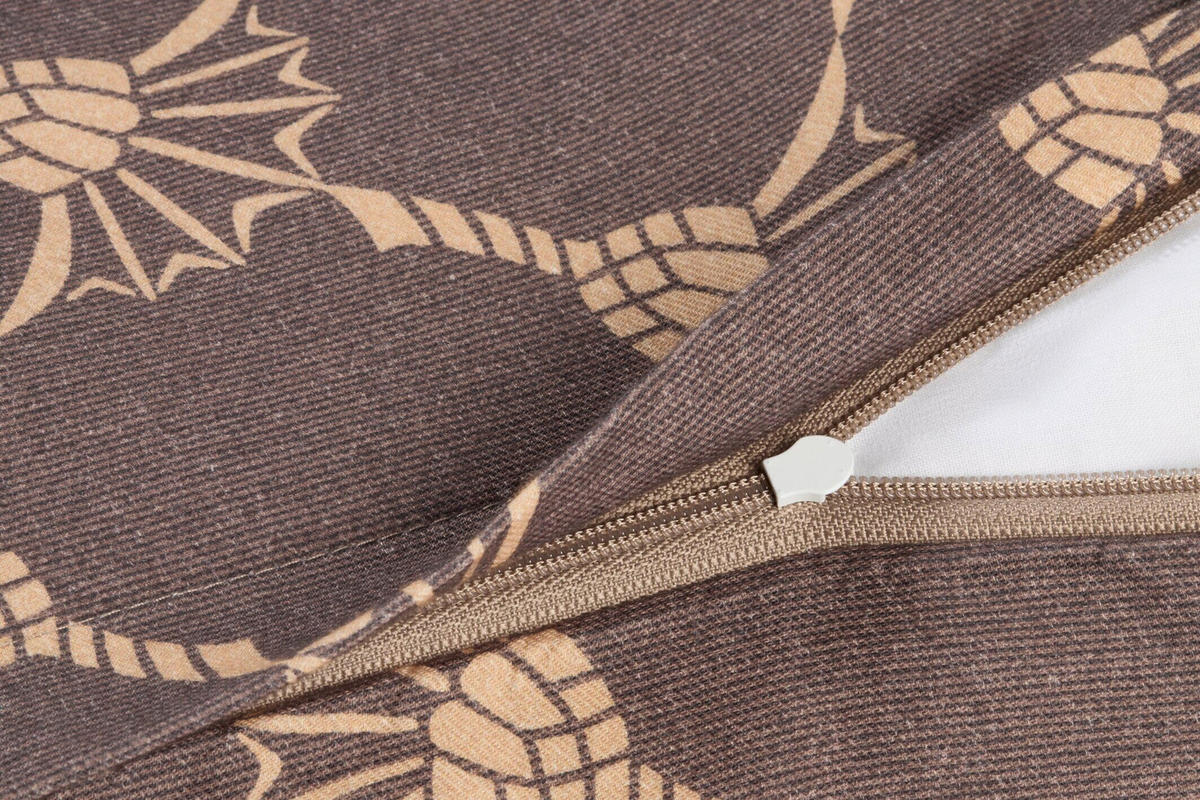 WENDEBETTWÄSCHE Soft Cornflower Flanell 155/220 cm  - Braun, Design, Textil (155/220cm) - Joop!