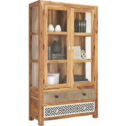 VITRINE Sheesham massiv Sheeshamfarben - Sheeshamfarben, LIFESTYLE, Glas/Holz (100/178/43cm) - Landscape