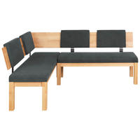 ECKBANK 160/200 cm  in Grau, Buchefarben  - Buchefarben/Grau, Natur, Holz/Textil (160/200cm) - Cantus
