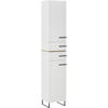 HOCHSCHRANK 35/194/33 cm  - Eichefarben/Schwarz, LIFESTYLE, Holzwerkstoff/Kunststoff (35/194/33cm) - home24