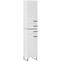 HOCHSCHRANK 35/194/33 cm  - Eichefarben/Schwarz, LIFESTYLE, Holzwerkstoff/Kunststoff (35/194/33cm) - home24