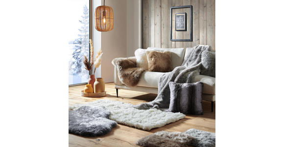 FELLDECKE 150/200 cm - Grau, KONVENTIONELL, Textil (150/200cm) - Ambiente