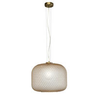 HÄNGELEUCHTE Luce Ambiente e Design 40/150 cm   - Bernsteinfarben/Bronzefarben, KONVENTIONELL, Glas/Metall (40/150cm)