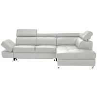 ROHOVÁ SEDACIA SÚPRAVA, textil, koža, svetlosivá - čierna/svetlosivá, Design, kov/koža (265/212cm) - Celina Home