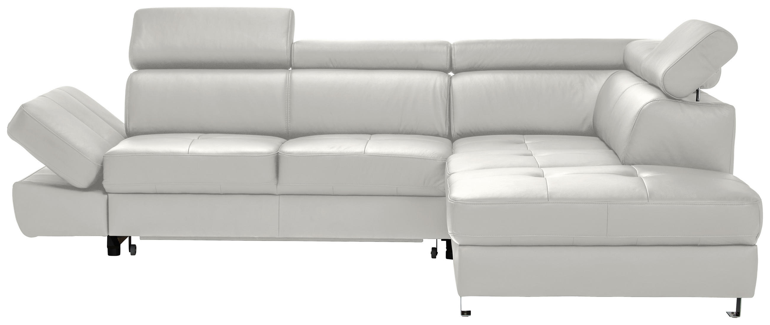 Celina Home ROHOVÁ SEDAČKA, textil, koža, svetlosivá
