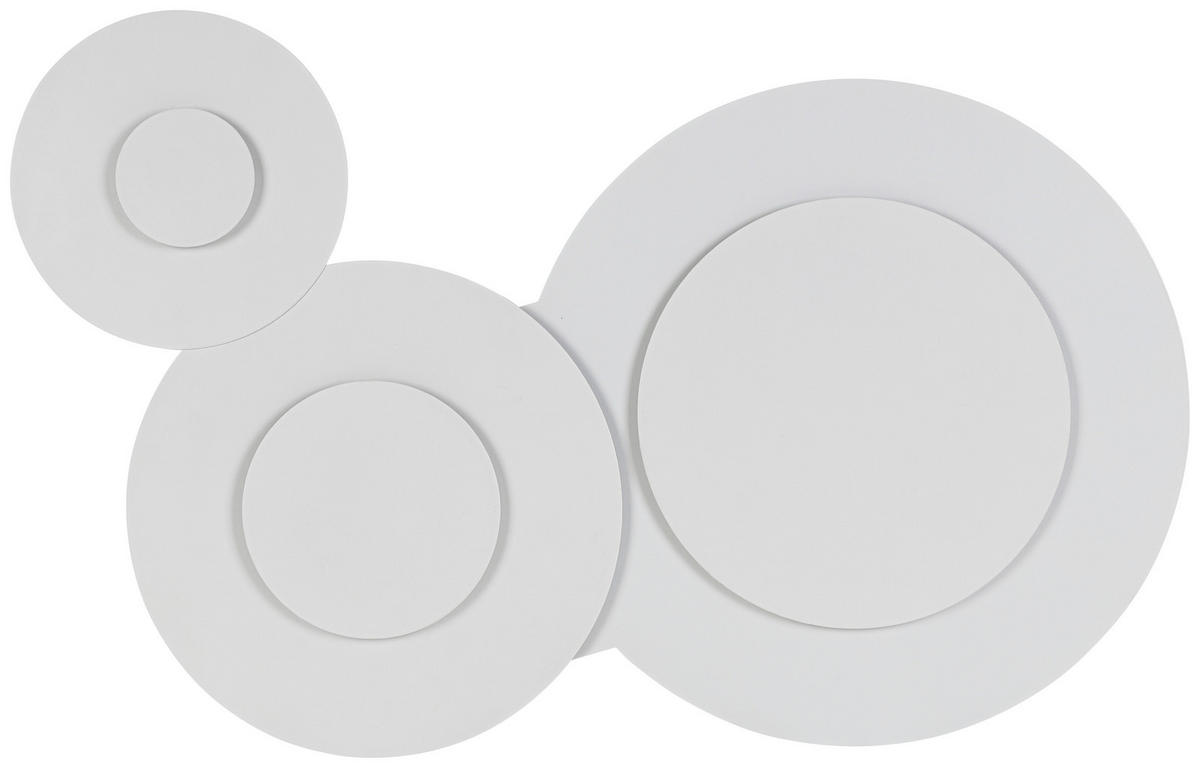 DECKENLEUCHTE    60/45/6 cm  - Weiß, Design, Kunststoff/Metall (60/45/6cm) - Collet's Monde