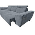 ECKSOFA Dunkelgrau Cord  - Dunkelgrau/Schwarz, KONVENTIONELL, Textil/Metall (196/290cm) - Carryhome