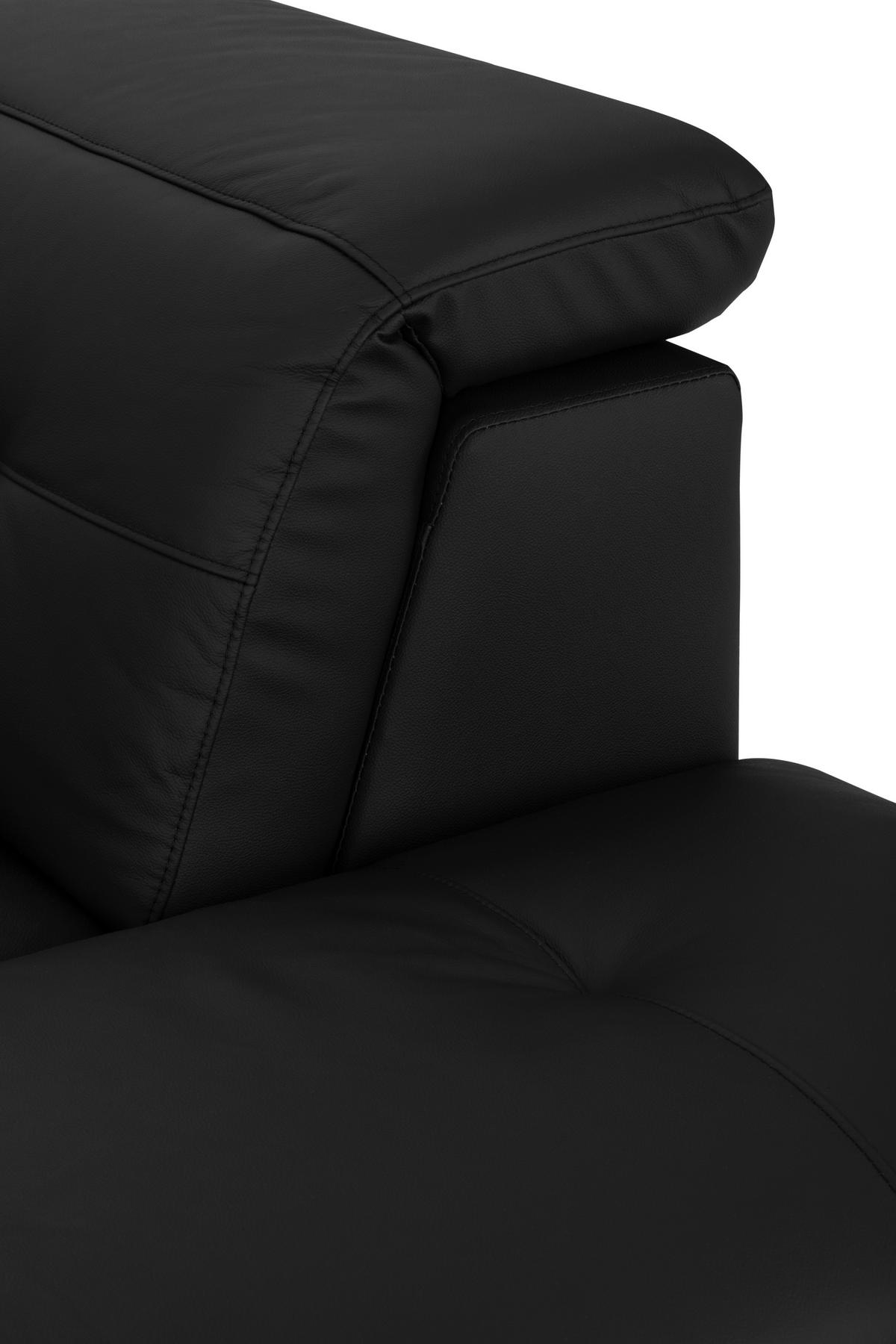 KUTNA GARNITURA koža  crna   - crna, Moderno, koža/tekstil (287/224cm) - MID.YOU