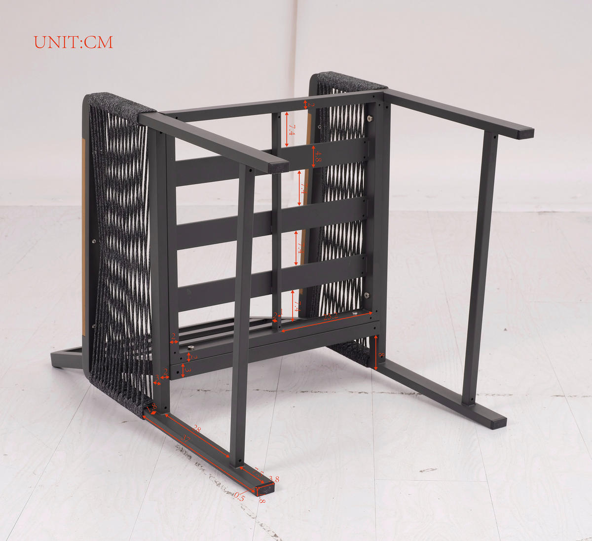 GARTENSESSEL - Dunkelgrau/Naturfarben, MODERN, Kunststoff/Textil (59/86/68cm) - Ambia Garden