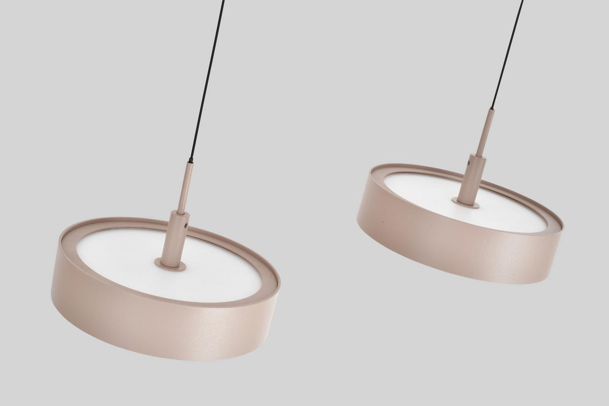 LED-HÄNGELEUCHTE Valensole 117,5/150/36,5 cm  - Sandfarben, Design, Metall (117,5/150/36,5cm)