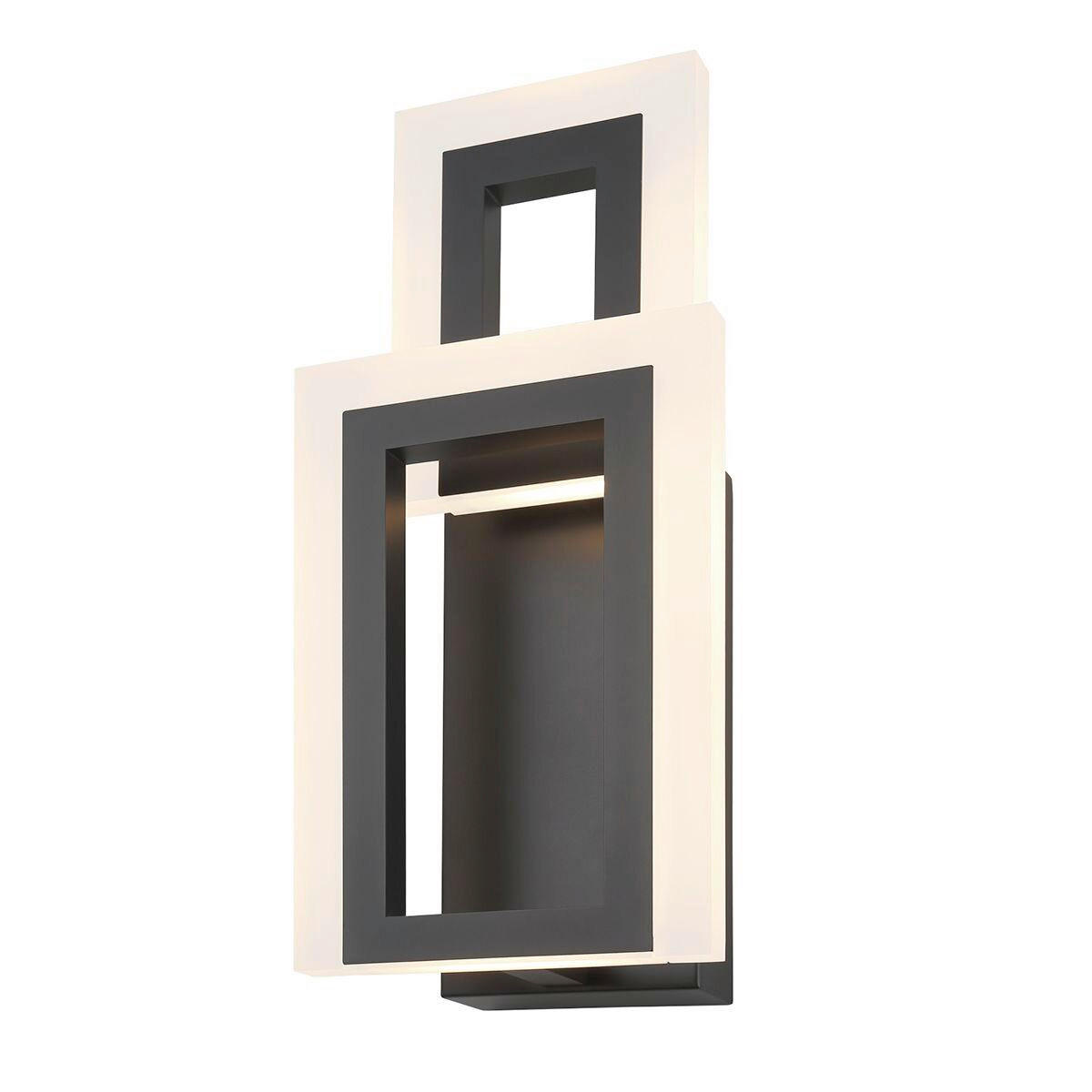 LED-WANDLEUCHTE    - Schwarz, Design, Kunststoff/Metall (40,6/17,6/10,2cm) - Elstead Lighting