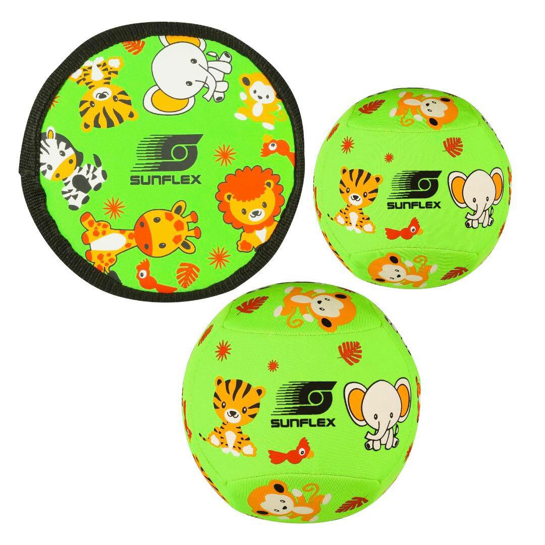 BEACHBALLSET Limette  - Limette, Basics, Textil (13 15 20,5cm) - sunflex