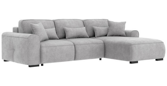 ECKSOFA Hellgrau Chenille  - Hellgrau/Grau, KONVENTIONELL, Kunststoff/Textil (293/205cm) - Carryhome