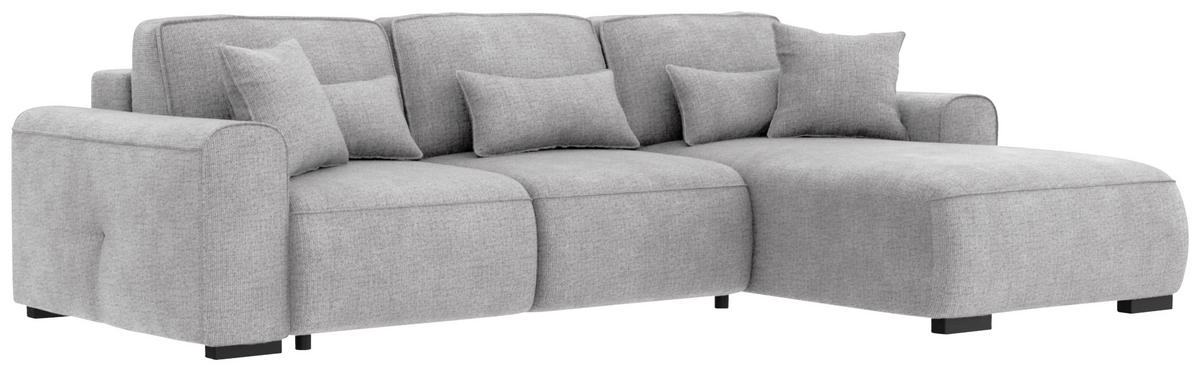 ECKSOFA Hellgrau Chenille  - Hellgrau/Grau, KONVENTIONELL, Kunststoff/Textil (293/205cm) - Carryhome