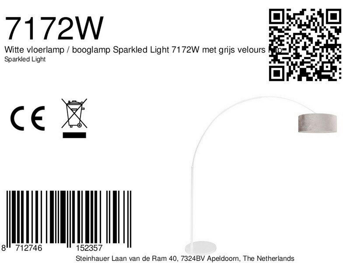 STEHLEUCHTE SPARKLED LIGHT 50/240/230 cm  - Taupe/Weiß, Trend, Leder/Metall (50/240/230cm)