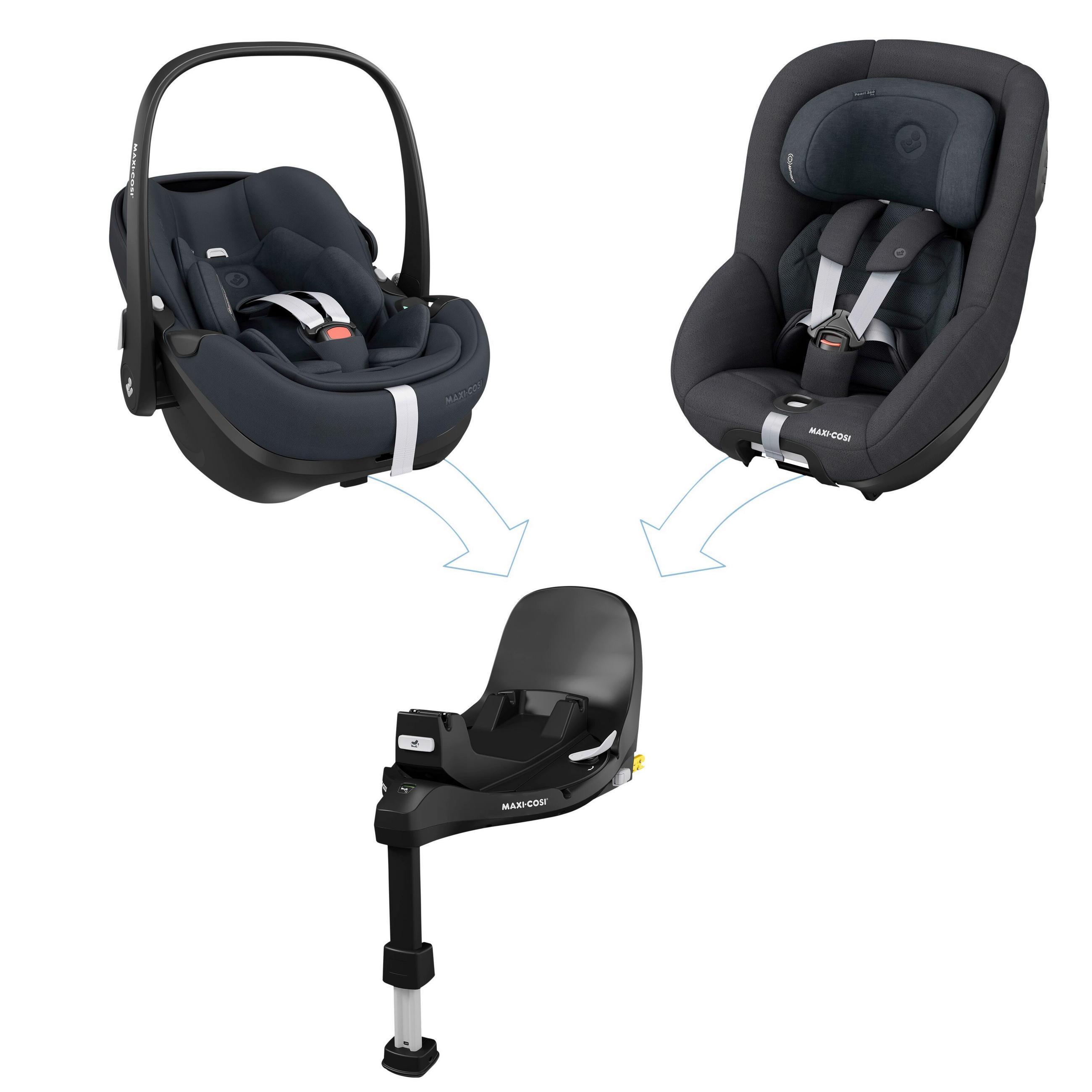 ISOFIXSTATION FamilyFix 360 Pro  - Schwarz, Basics, Kunststoff/Metall (39,1/87,6/65,4cm) - Maxi-Cosi