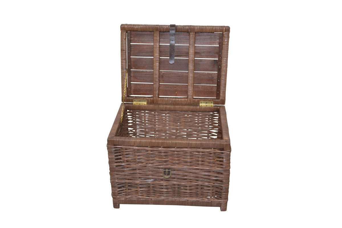 COUCHTISCH Pinie, Rattan massiv 45/58/44 cm rechteckig Braun  - Braun, Natur, Holz (45/58/44cm) - MID.YOU