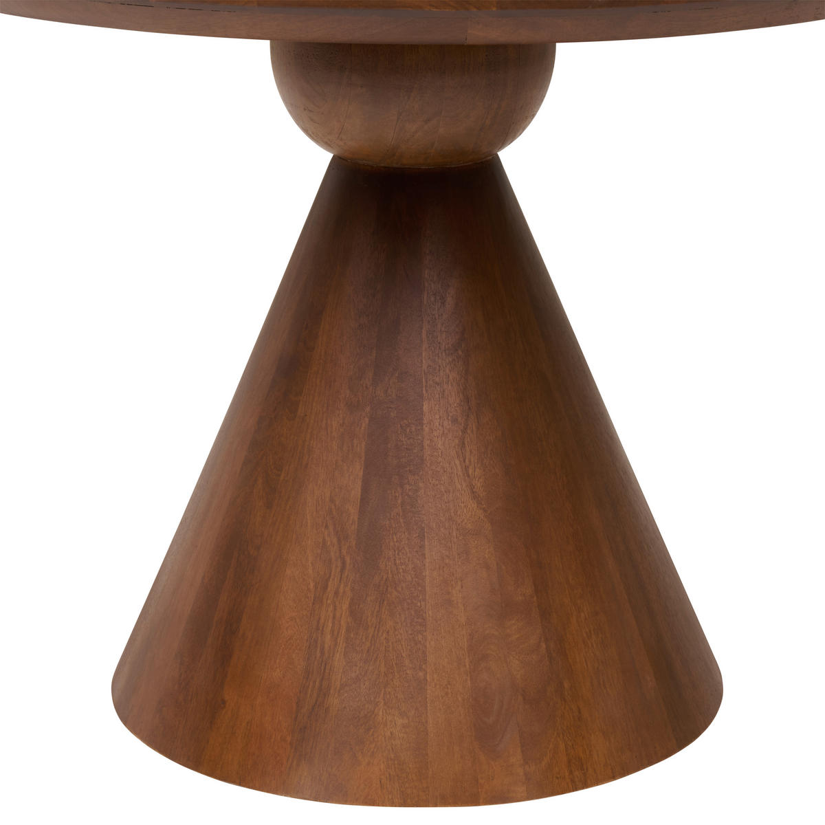 ESSTISCH Echtholz  Holz schnell aufzubauende und stabile Arbeitsfläche rund Walnussfarben  - Walnussfarben, MODERN, Holz (100cm) - Livetastic