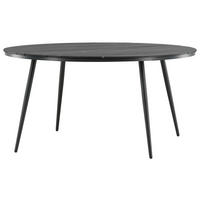 GARTENTISCH 150/150/74 cm Metall, Kunststoff rund  - Schwarz, KONVENTIONELL, Kunststoff/Metall (150/150/74cm) - Gardenson