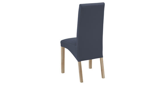 STUHL Lederlook Dunkelblau, Sonoma Eiche - Dunkelblau/Sonoma Eiche, KONVENTIONELL, Holz/Textil (47/102/57cm) - Carryhome