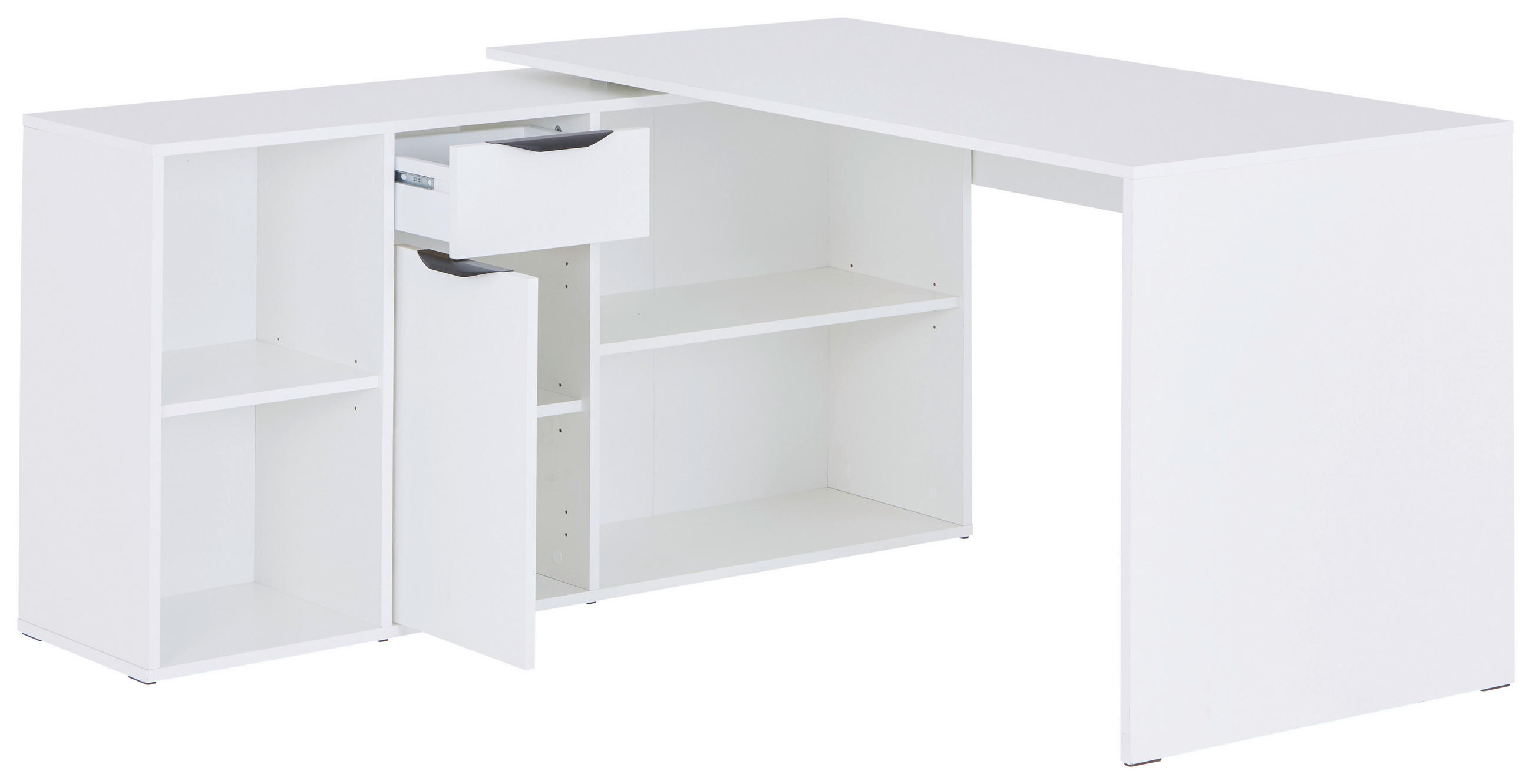 PISALNA MIZA leseni material bela  - črna/bela, Moderno, kovina/leseni material (136,8/74,2/135cm) - Livetastic