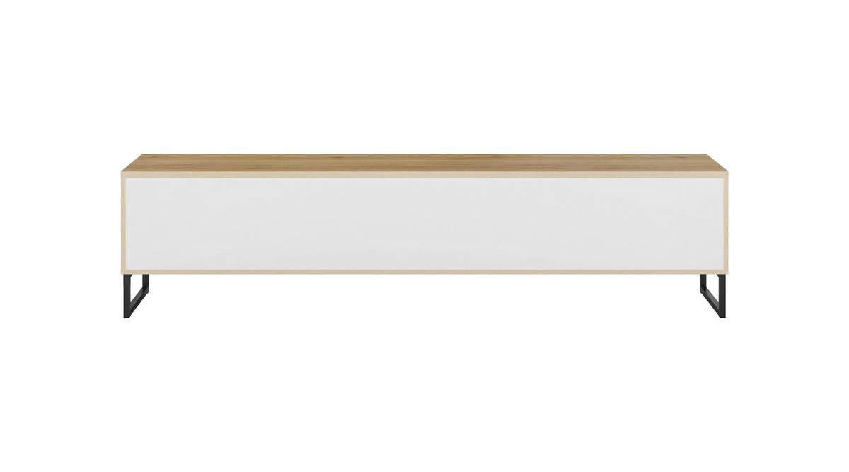 LOWBOARD Alto 208,5/50,9/36,5 cm  stehend  - Eichefarben/Schwarz, Design, Holzwerkstoff/Metall (208,5/50,9/36,5cm) - MID.YOU