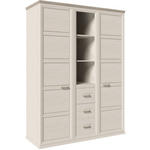 BABYKLEIDERSCHRANK Camron  - Weiß/Grau, Natur, Holzwerkstoff/Kunststoff (154/209,2/60,2cm) - My Baby Lou