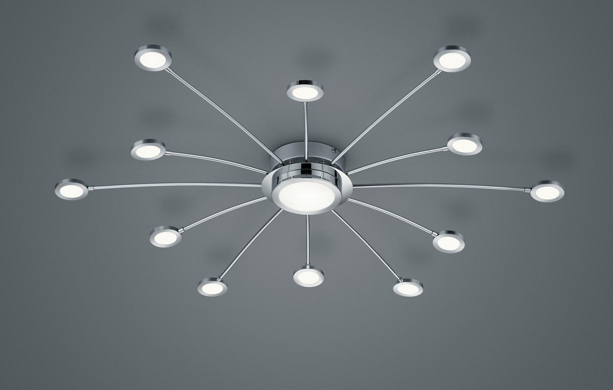 Plafonieră Cu Led 2,1 W    100/100/20 cm  - alb/culoare crom, Design, plastic/metal (100/100/20cm)