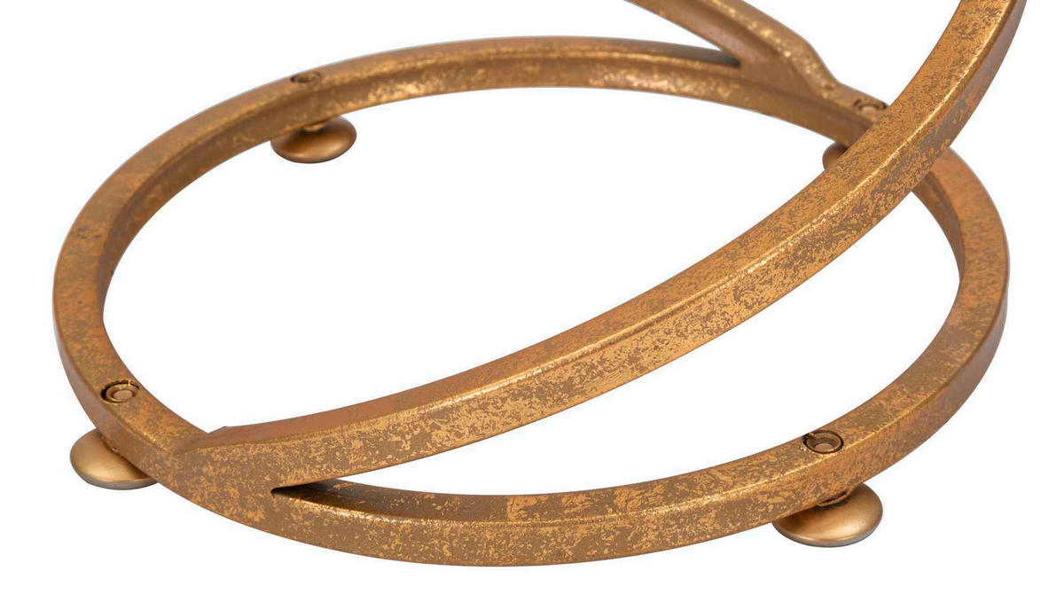 COUCHTISCH Weiß, Goldfarben  - Goldfarben/Weiß, Basics, Stein/Metall (27,5/47,5/27,5cm)