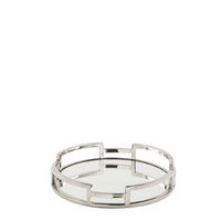 DEKOTABLETT - Silberfarben, Basics, Glas/Metall (30/5cm) - Fink