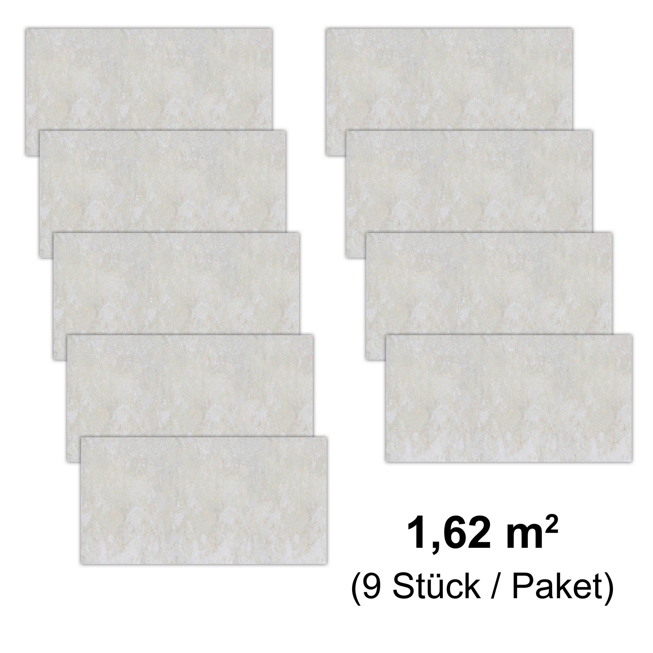 WANDPANEEL Baridecor Aqua Beige, Grauweiß  - Beige/Grauweiß, Design, Kunststoff (60/30/0,4cm)