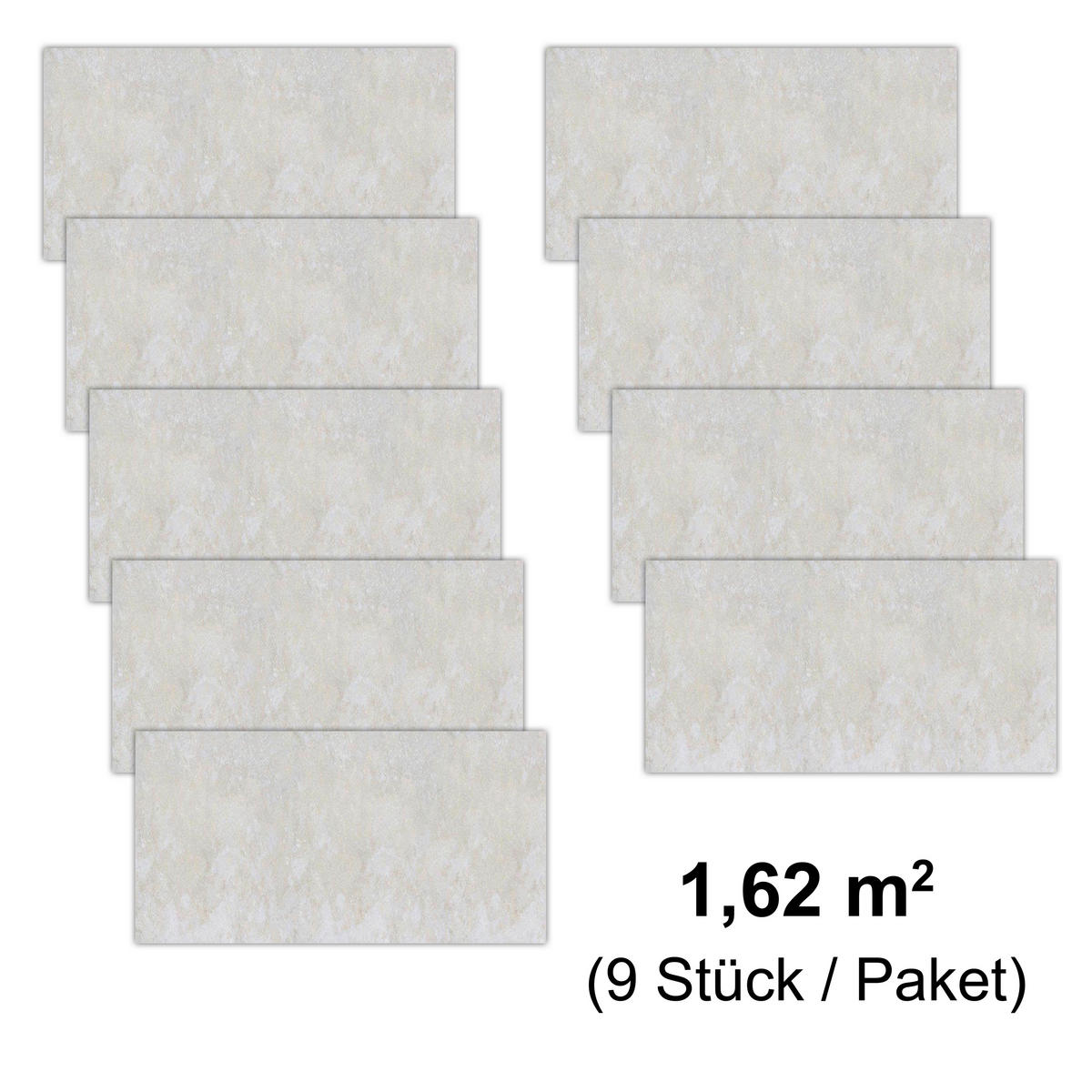 WANDPANEEL Baridecor Aqua Beige, Grauweiß  - Beige/Grauweiß, Design, Kunststoff (60/30/0,4cm)