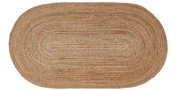 JUTETEPPICH 80/150 cm Agra Oval  - Braun, Natur, Textil (80/150cm) - Linea Natura